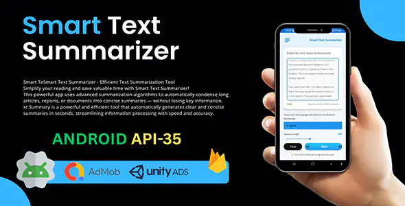 Smart Text Summarizer – Android App Java